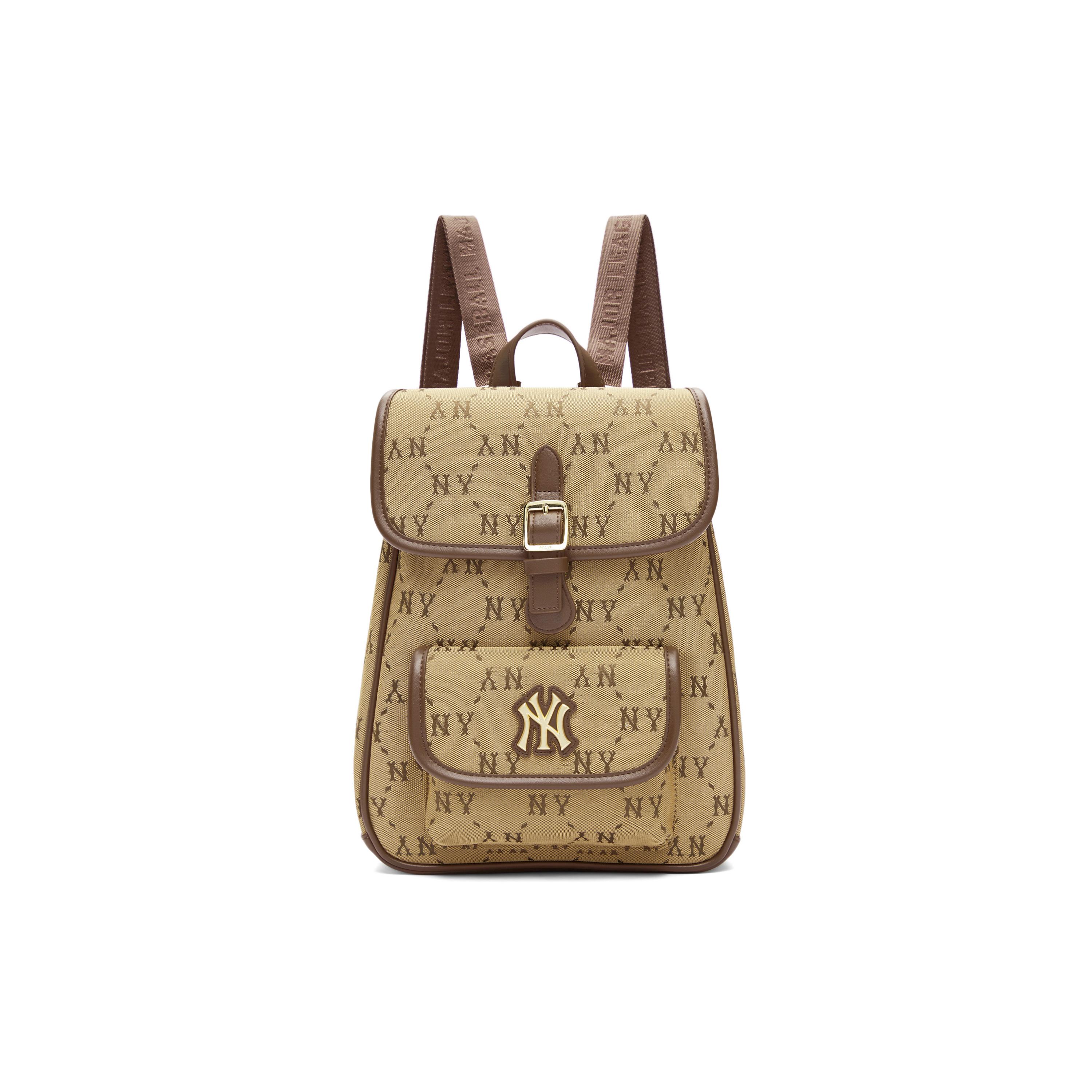 

New MLB New York Yankees MLB Monogram Polyester Kids Student Backpack Bag Regular Kids Brown 7ABKMD74N-50BGS 24.9*10.9*30.0CM