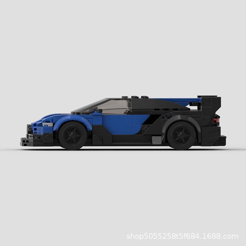 Racing Sports Car MOC Small Particle Building Blocks Bolide Vision GT Speed8 Grid Car Model Building Blocks