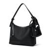 Women's Textured Hobo Bag Stylish Shoulder Bag with Detachable Small Pouch for Daily Use