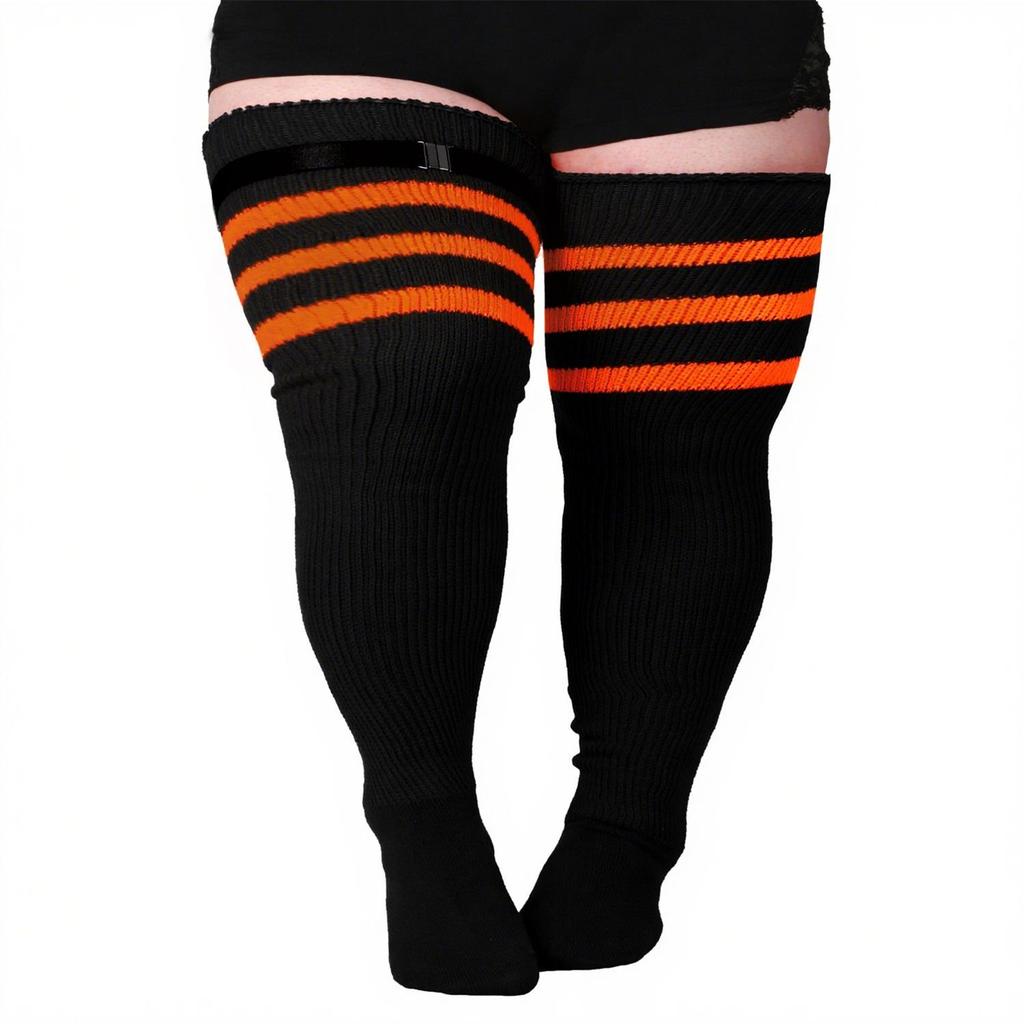 Plus Size Women's Compression Knee-High Socks - Extra Thick Over-the-Knee for Autumn/Winter
