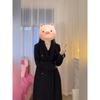Women Black Suit Autumn Casual Fashion Long Coat Loose Fit Trendy Stylish Jacket Outerwear