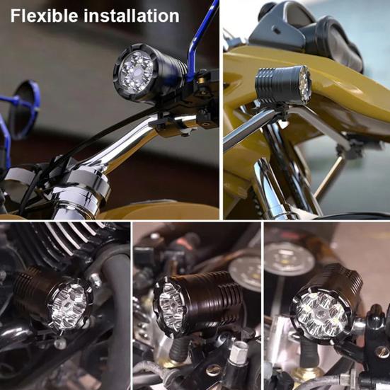 Motocyklový LED světlomet 3200 vysoce lumenů Super jasný IP67 Vodotěsný 6000K Univerzální Snadná instalace Výměna motocyklového světlometu