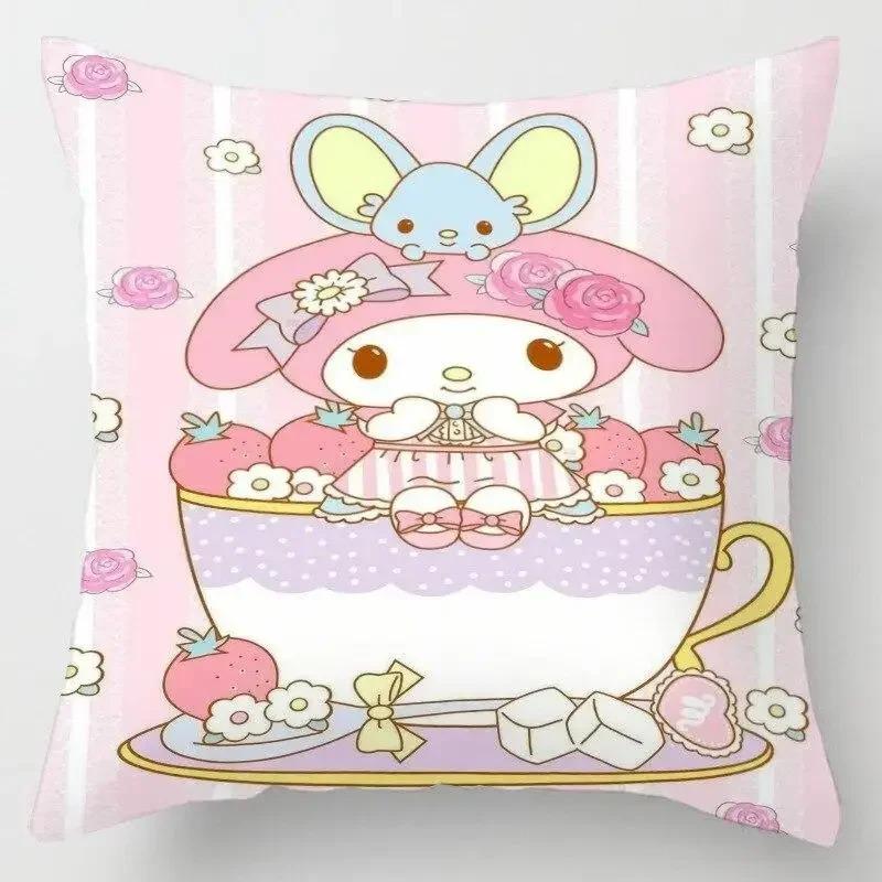 Japanese Style Cartoon Lumbar Pillow Cover Kawaii Sofa Cushion Home Decor