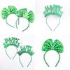 St. Patricks Day Hair Band Bow Tie Shamrock Green Irish Headband Girl Party Gift
