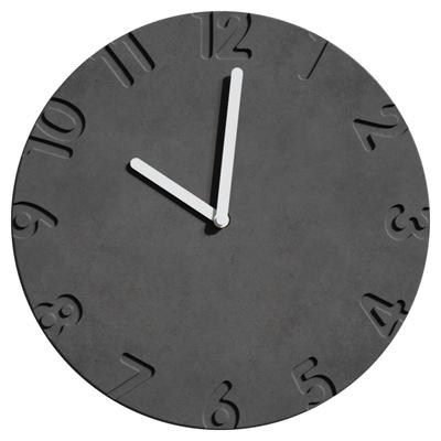 TAHITICA Wall Clock, Concrete, Silent, Simple, Modern, Nordic, 30cm, Stylish Wall Clock, Room Decor, Continuous Second Hand, Living Room Interior, Hou