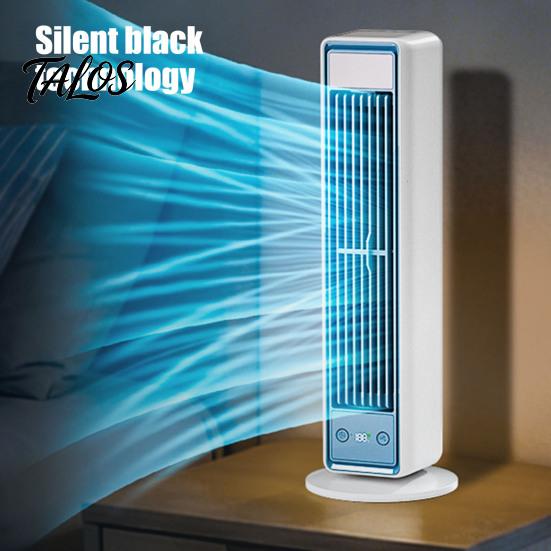 Talos Wall Mount Desktop Fan, 3 Speed Bladeless Tower Fan with Digital Display, Quiet Personal Cooling for Bedroom Office Home
