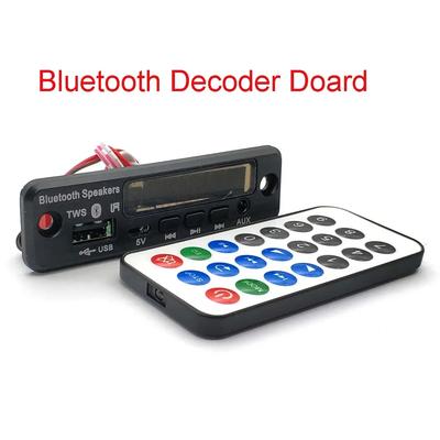 Car Audio Microphone USB TF FM Radio Mp3 Music Player Speaker DC 5V Bluetooth 5.0 MP3 WMA WAV APE Decoder Board
