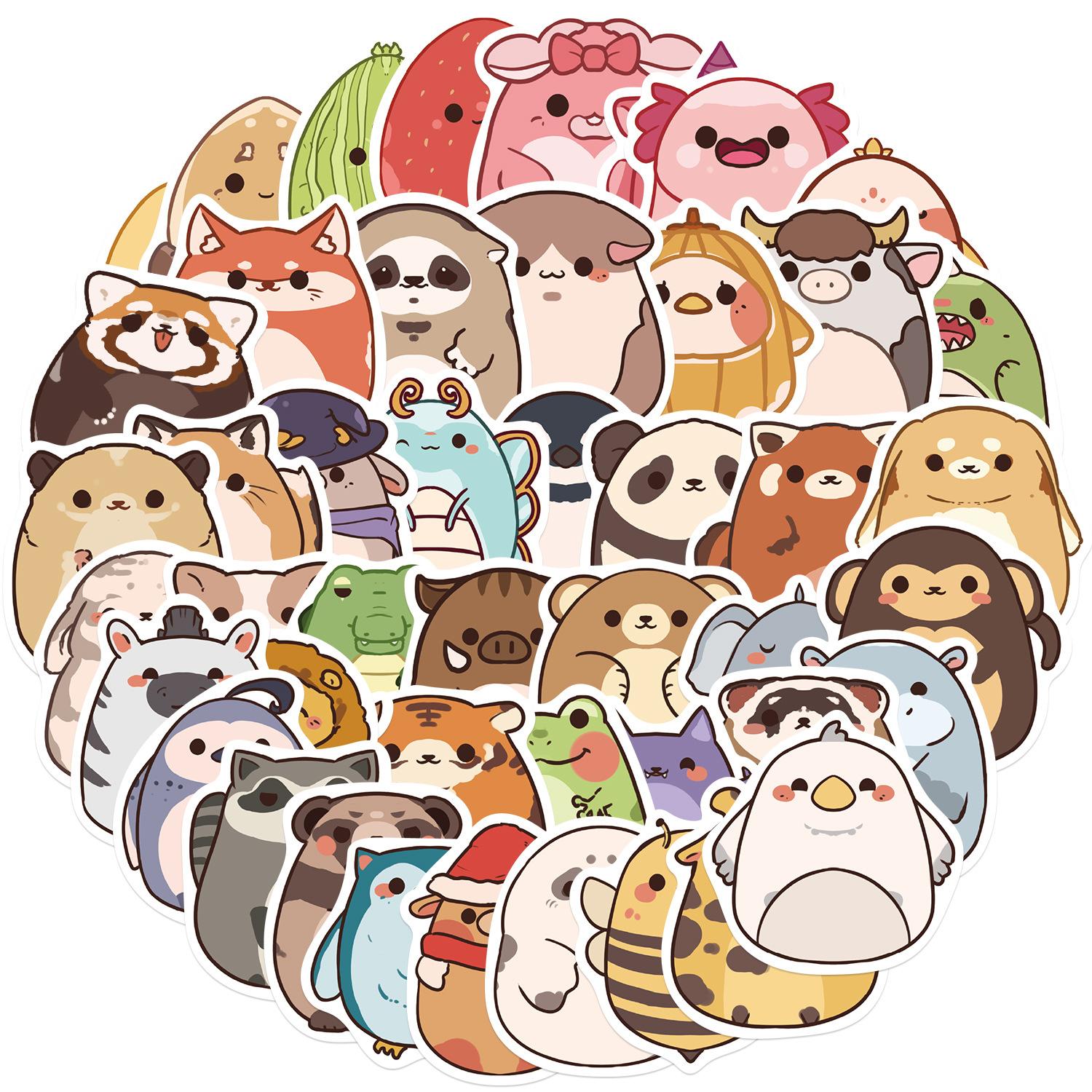 

50 Animal Doll Version Graffiti Stickers Guitar Notebook Suitcase DIY Waterproof Stickers