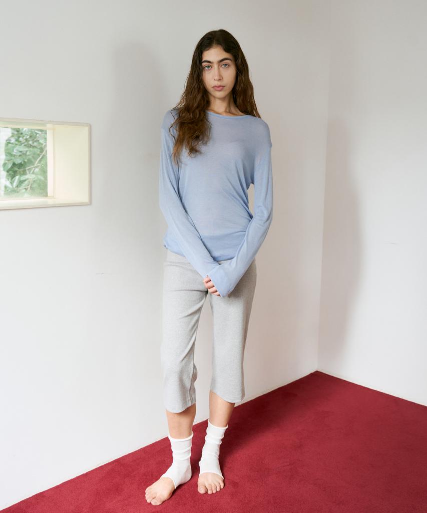 38COMEONCOMMON Sheer Touch Long Sleeve (Sky Blue)