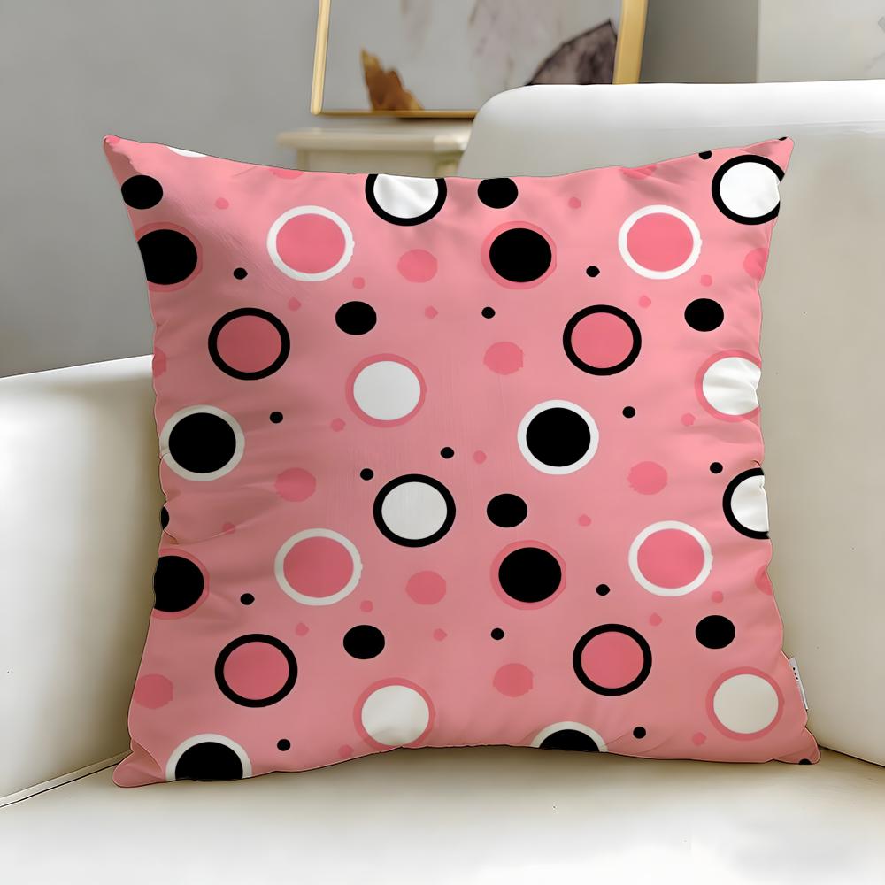Fine herringbone pattern Cushion Cover Soft EasyWash Pillow Case Versatile for Couch Bed Travel and Office