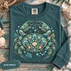 Ocean Crab T Shirt, Nautical Sea Life Shirt, Blue Crab Mandala Tee, Coastal Marine Animal Gift, Beach Lover Shirt, Ocean Art Tee