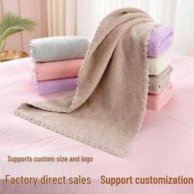 Custom Logo Coral Fleece Hand Towel with Cross-Border Labeling