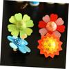 4 PCS Wooden Spinning Tops Toy Colorful Flower Design Hand Spun Tops for Kids Birthday Party Games Hand Eye Coordination Training Toy
