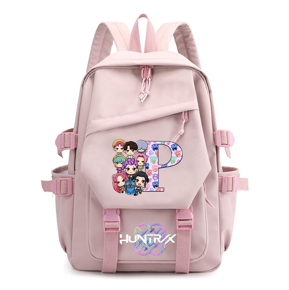 26 English Letter Kpop Demon Hunters Printed Backpack for Teenager Boy Gril Schoolbag Children Student Bookback Women Travel Bag Kid Gift Rucksak