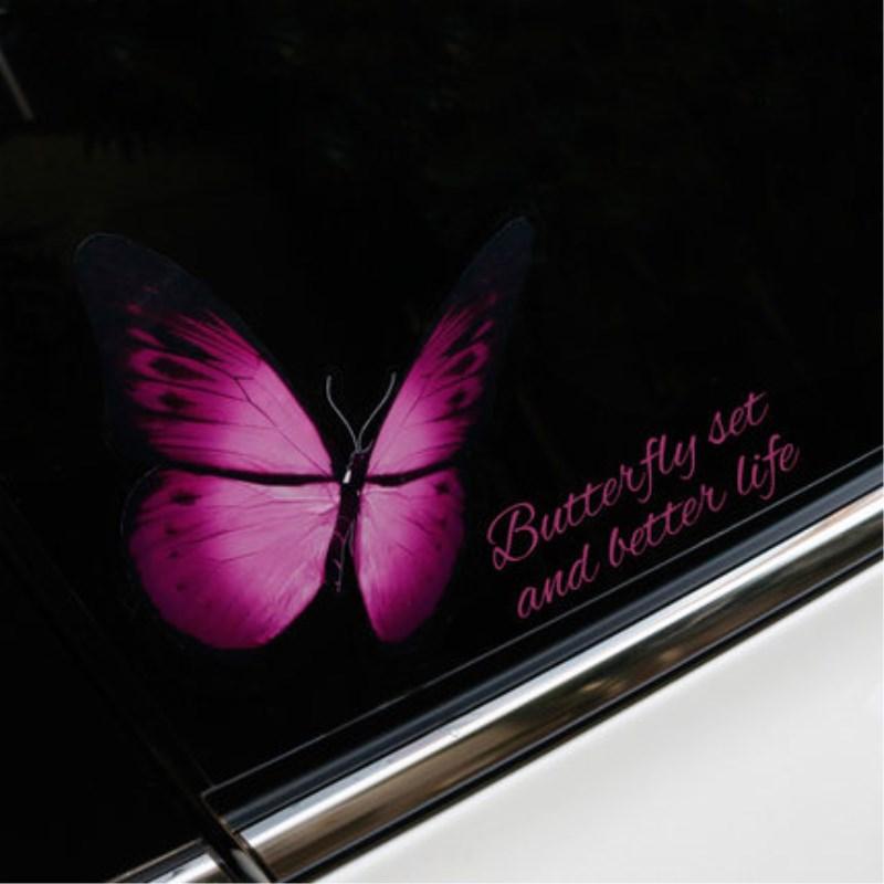 3D Car Stickers Beautiful Butterfly Personality Creative Waterproof DIY Decals Removable Automobiles Motorcycle Car Accessories