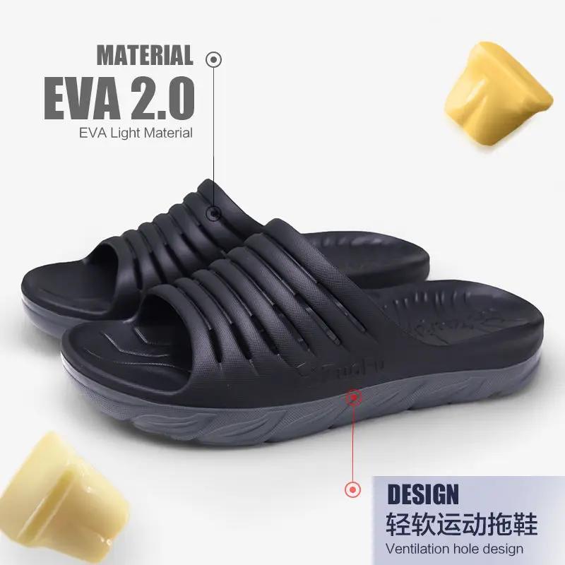 Pánské značkové pantofle Velká velikost 51 Pánské pantofle Běžná obuv Protiskluzové Skluzavky Koupelna Léto Plážové sandály EVA měkká podrážka