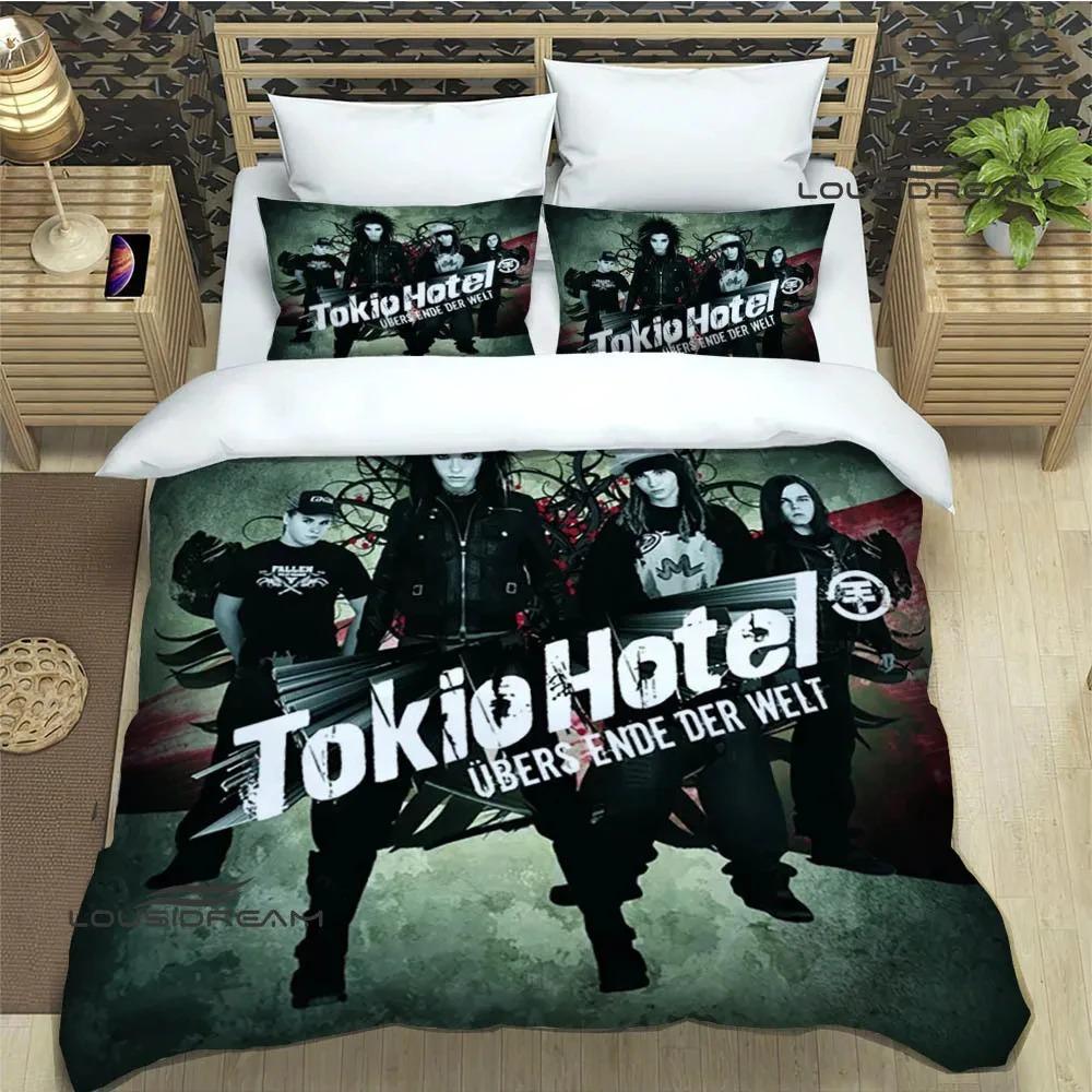 Tokio Hotel Band Printed Bedding Set Luxury Duvet Cover Comforter Exquisite Bed Supplies Birthday Gift