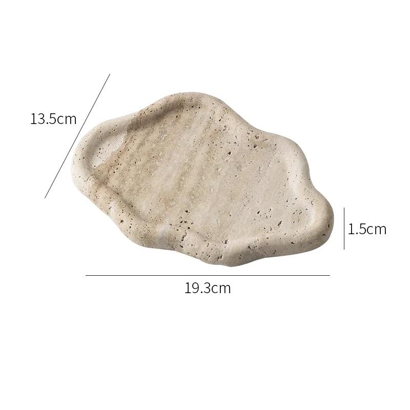 

Креативные настольные подносы для хранения вещей, легкие, роскошные, для спальни, косметика, уникальный каменный поднос, изысканные украшения для дома, аксессуары