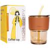 MOM Coffee Sippy Glass Cup