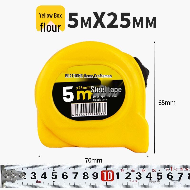 5m Durable ABS & Steel Tape Measure - Metric/Imperial, Wear & Drop Resistant