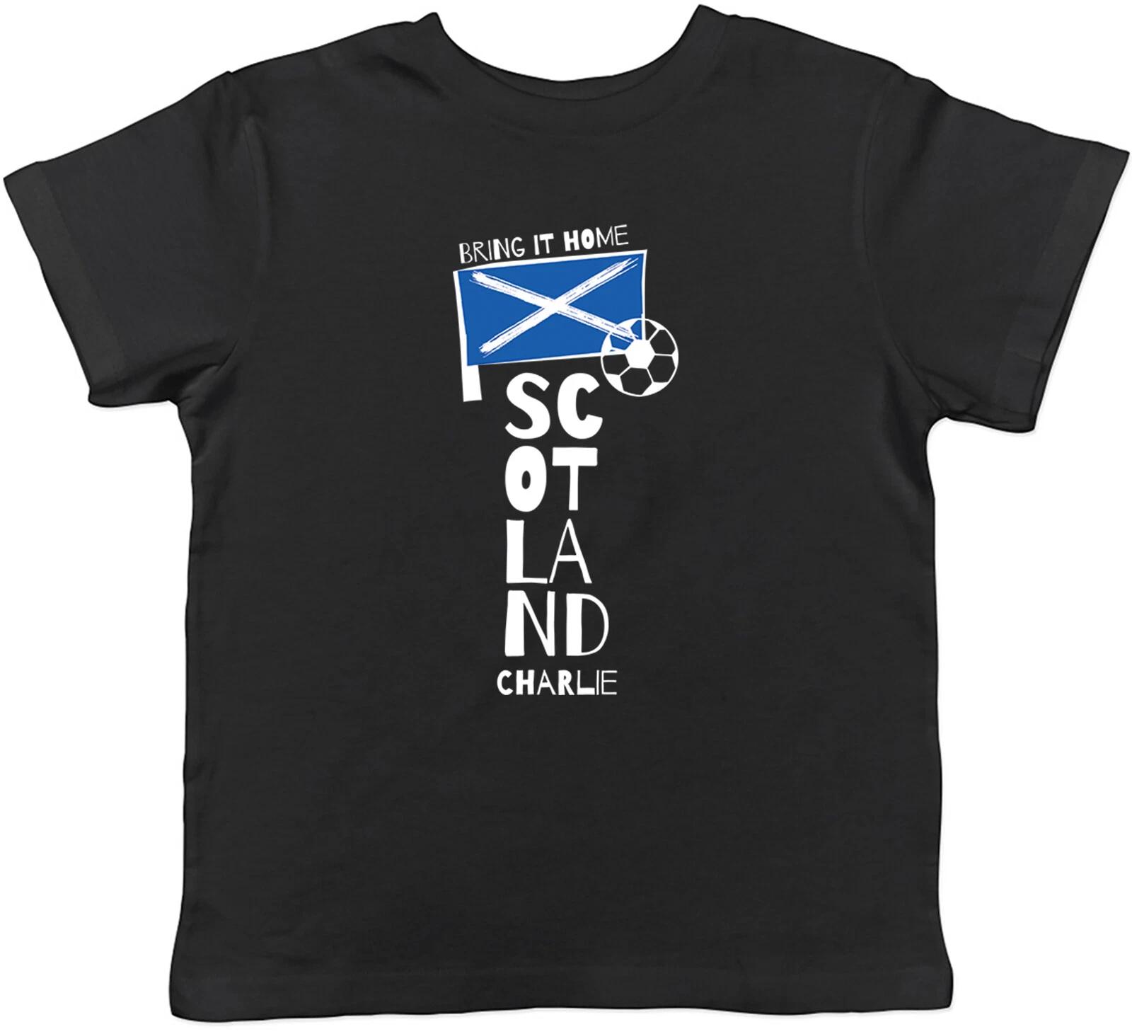 Personalised Scotland Football Kids T-Shirt Bring it Home Soccer Fan Boys Girls 140
