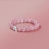Natural Hibiscus Pink Moonstone Crystal Bracelet Unique original design simple and fresh peach blossom bracelet