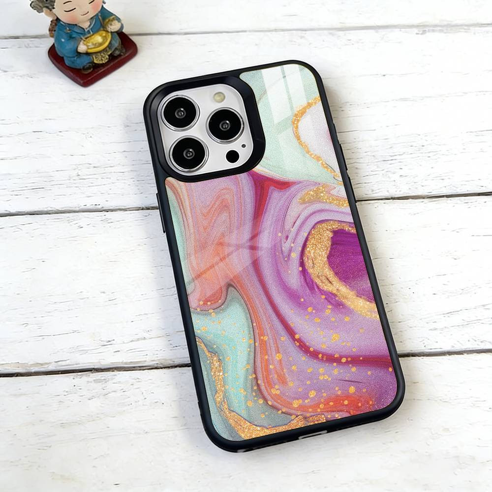 Marble Pattern Phone Case For iPhone17,16,15,14,13,12,11 Plus,Pro Magnetic with Magsafe Wireless Charging