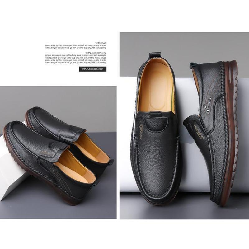 Herren Sommer Business Casual Atmungsaktiv Rutschfest Outdoor Oxford Schuhe mit Weicher Sohle Slipper Herrenschuhe