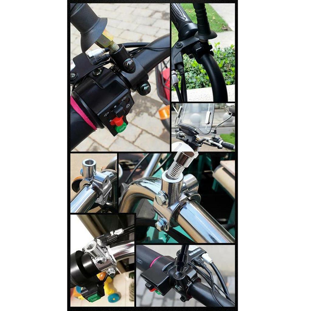 Handlebar Mirror Mount Clamp Aluminum Handlebar Rearview Side Mirrors Adapter Holder Clamp Universal for Bicycle