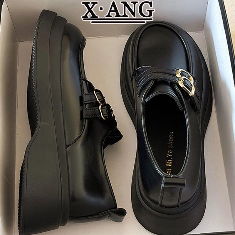 Leather Platform Women's Shoes Spring New Mary Jane Women's Shoes Single Shoes Women's Small Leather Shoes