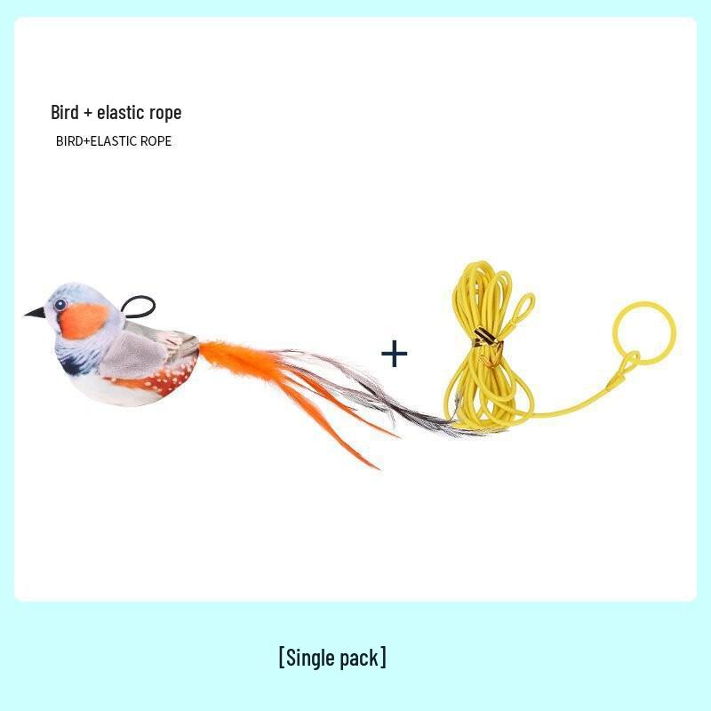 Hračka pro kočky k zavěšení na dveře s motivem orla: Elektrický zvuk vydávající pták pro samostatnou hru a úlevu od nudy