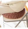 Nordic Minimalist Round Cream Plush Embroidered Throw Pillow for Sofa