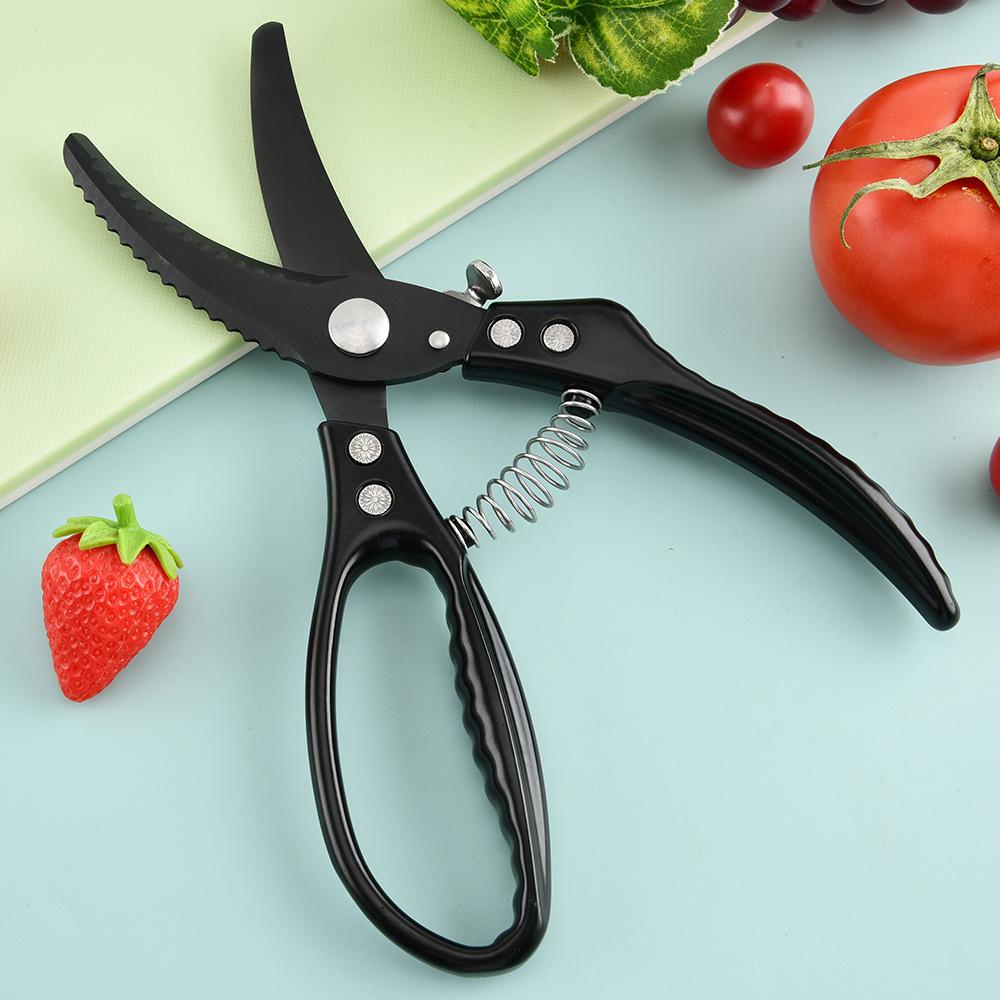Heavy Duty 420J2 Stainless Steel Kitchen Scissors with Aluminum Alloy Handle for Food BBQ Meat Chicken