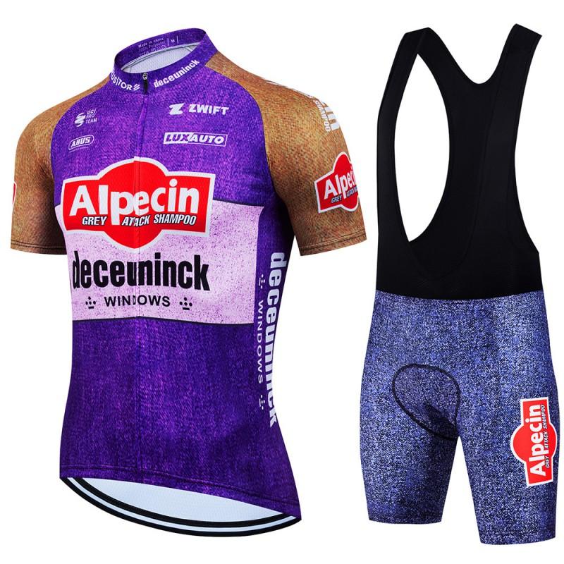 Alpecin Cycling Jersey Bib Shorts Set Men Women Breathable Quick Dry Bike Riding Outfit Team Edition