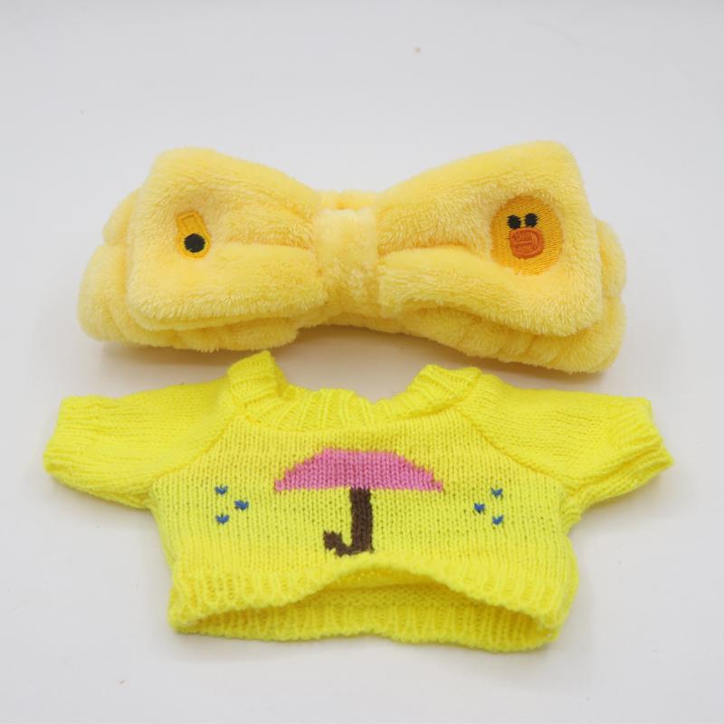 Lalafanfan 30Cm Cafe Duck Plush Toys Clothes Cartoon Stuffed Dolls Ducks Accessories Outfit Hair Band Kids Girls Gift