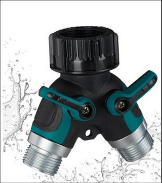 

Dual Outlet Garden Hose Splitter - Plastic Connector for Irrigation