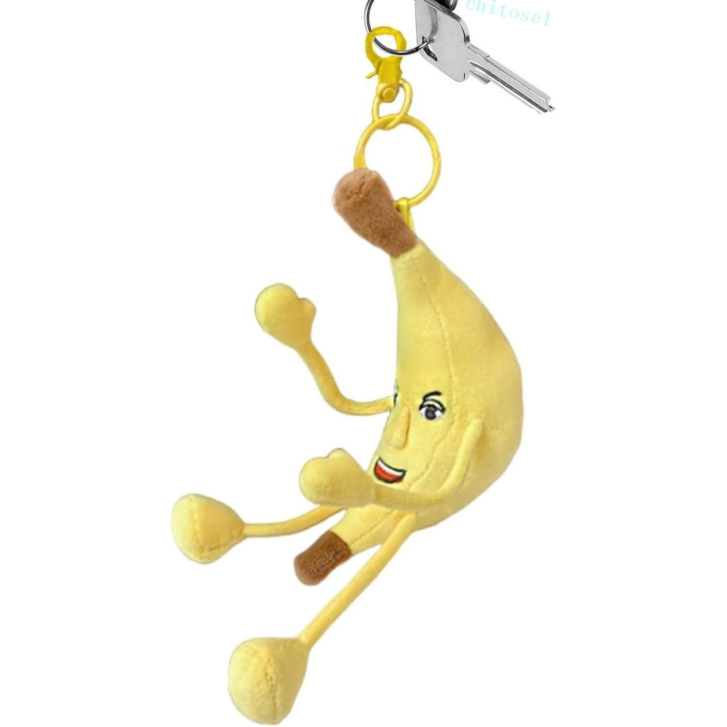 

Limited time 5 coupon Soft banana keyring charm that matches backpacks wallets plush keychain fruit Chitose1 Genuine leather Everyday use Gift