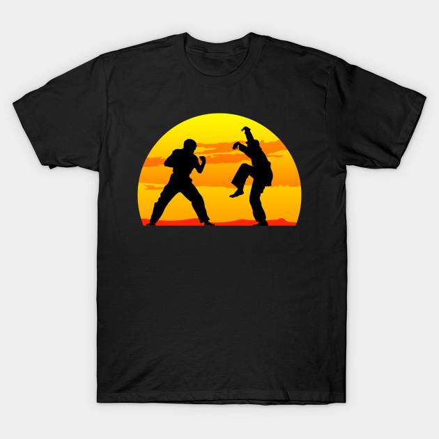 

Men Black Print T-shirt Final Fight No-Cut Transfer Paper Print Cotton Tshirt 4XL
