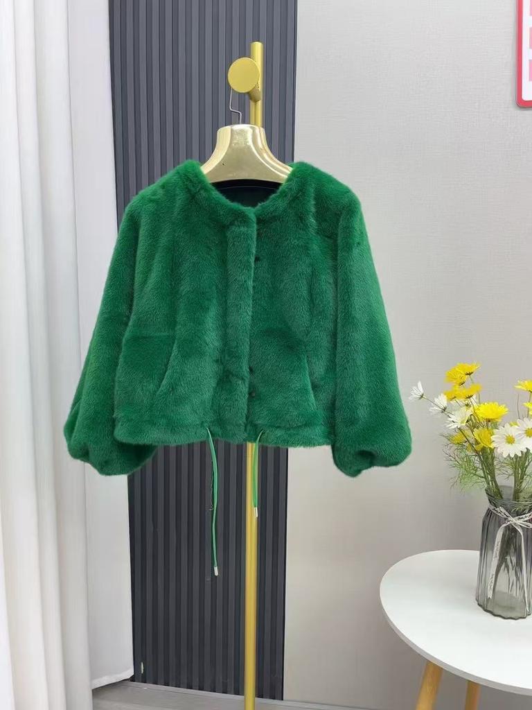 Premium Imitation Mink Soft Waxy Plush Short Coat Women'S Winter Light Luxury Environmentally Friendly Fur Fur Coat