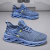 Sommer neue tägliche Lauf-Sport-Schnür-Trend-Herrenschuhe Mesh-Netz atmungsaktiv Low-Top Klingenboden - Viertel
