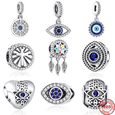 925 Sterling Silver The Eye of Greece The Eye of the Devil Přívěsek Přívěsek Korálkový pas Originální náramek Pandora DIY Dámské šperky