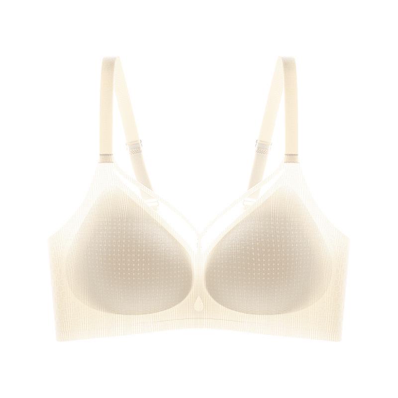 Women's Wire-Free Breathable Seamless Lingerie: Ultra-Thin Cool-Feel Bra for Small Chests, Summer Style