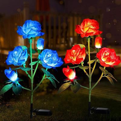 3/5 ראש לד שמש סימולציה ורד פרח שמש LED אור גן חצר דשא מנורת לילה נוף