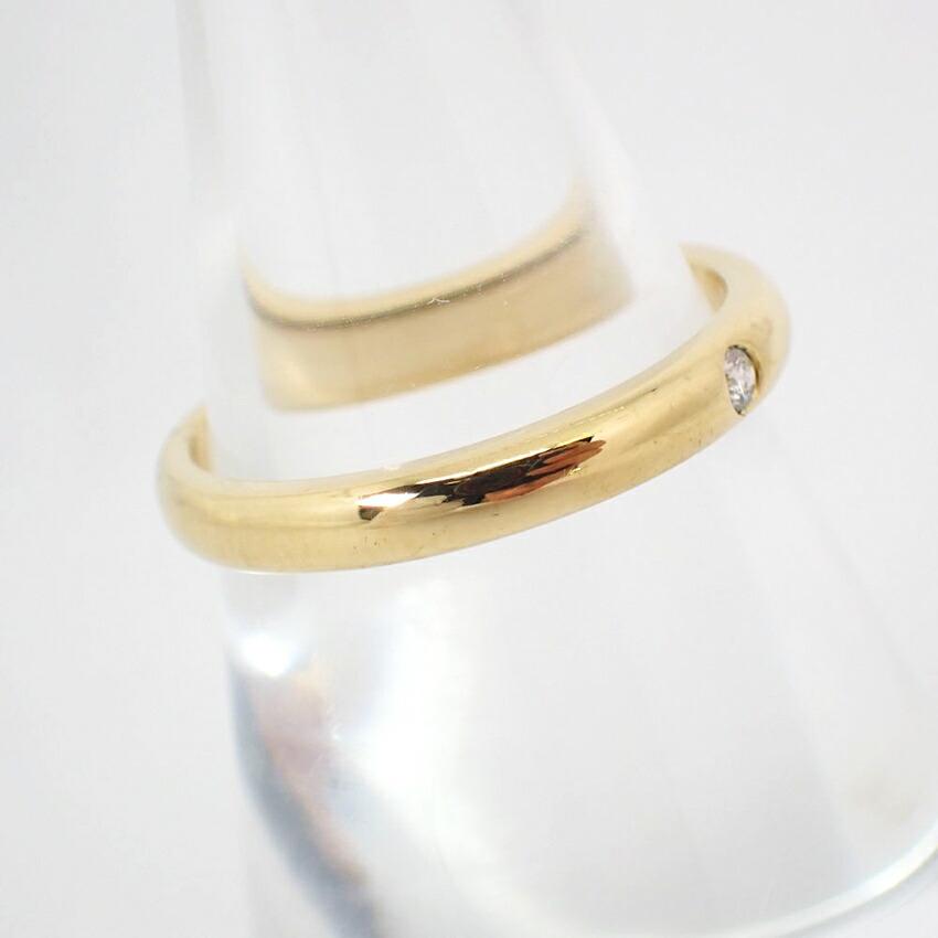 [Pre-owned] TIFFANY 750YG Diamond Band Ring, Size 8.5, J41-7