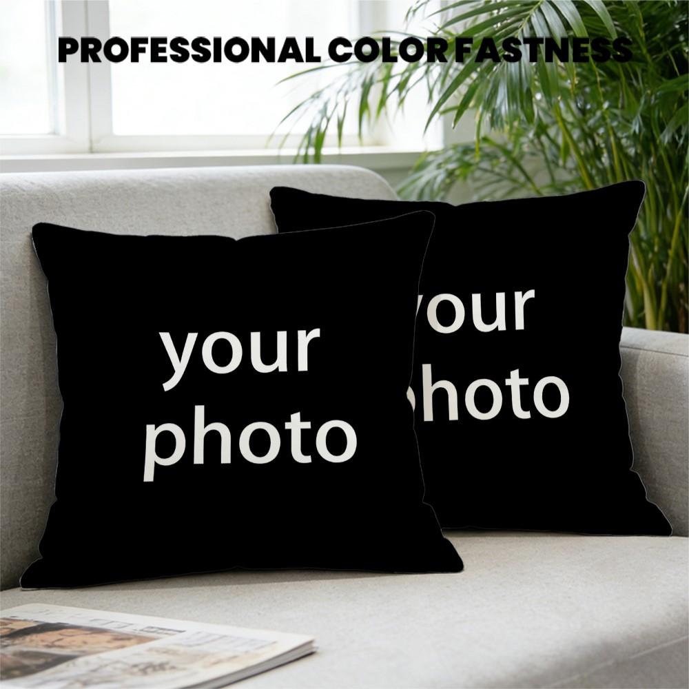 1Pc Personalized Custom Pillowcase Featuring Your Design Image Text, Soft Skin-Friendly Comfortable Pillow Cover for Home Living Room