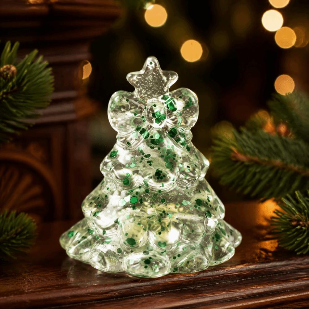 Glitte Christmas Tree Squishy Toy Transparent Slow Rising Squeeze Toy Xmas Decoration