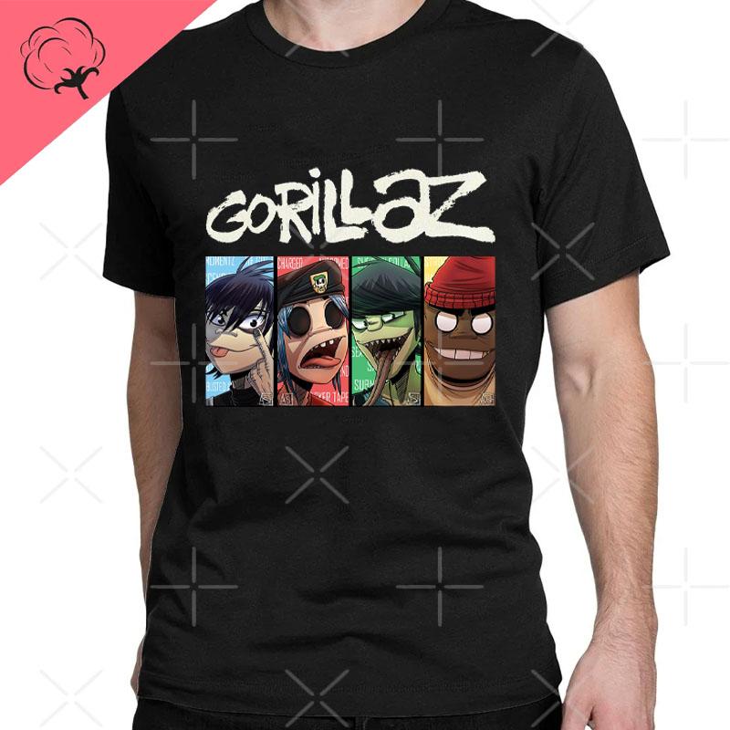 2026 New Funny Music Band Gorillaz Demon Days Casual TShirts Boy Crazy Tees Round Collar Short Sleeve T Shirts Clothing T Shirt