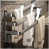 Modern Minimalist Creamy Space Aluminum Towel Rack Multi-layer Bathroom Storage Organizer