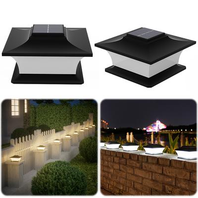 Solar Post Cap Light LED Fence Light IP54 Waterproof Solar Powered Post Light Decorative Garden Lamp for Garden Patio Porch