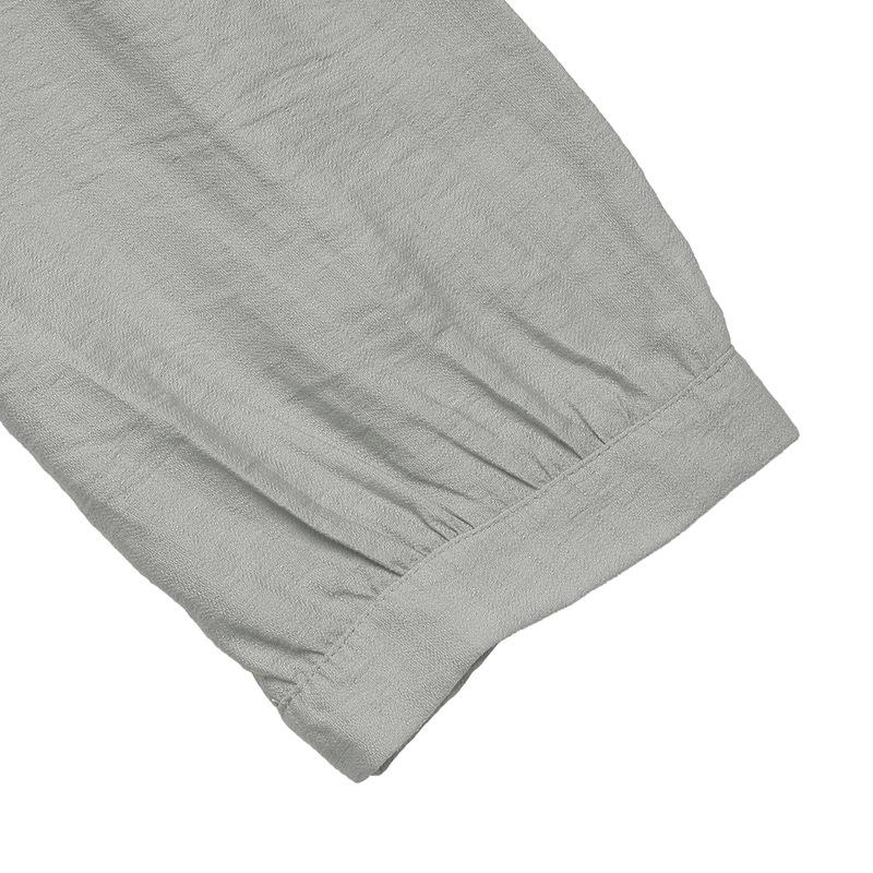 VEZFAA Women's Fashion Summer Spring Solid Color Print 1/2 Sleeves O-Neck Loose Waistline Casual Dresses